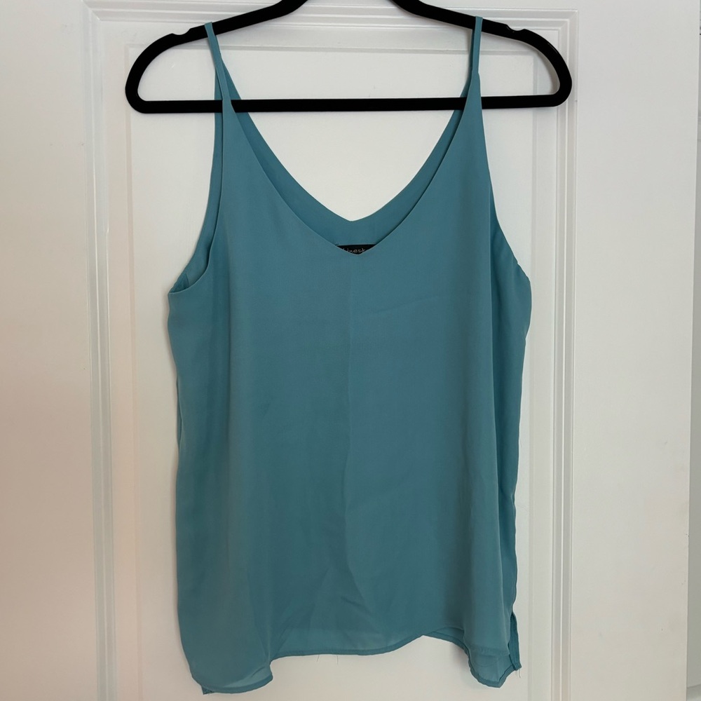 Chic Teal Shell Camisole Blouse